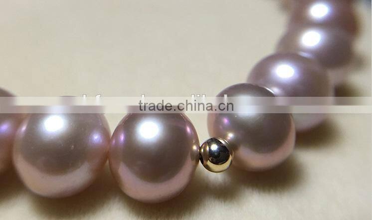 8-9mm purple round freshwater pearl bracelet gift