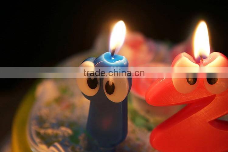 Eye Arabic Numbers Shape Birthday Candle for Children Celebration