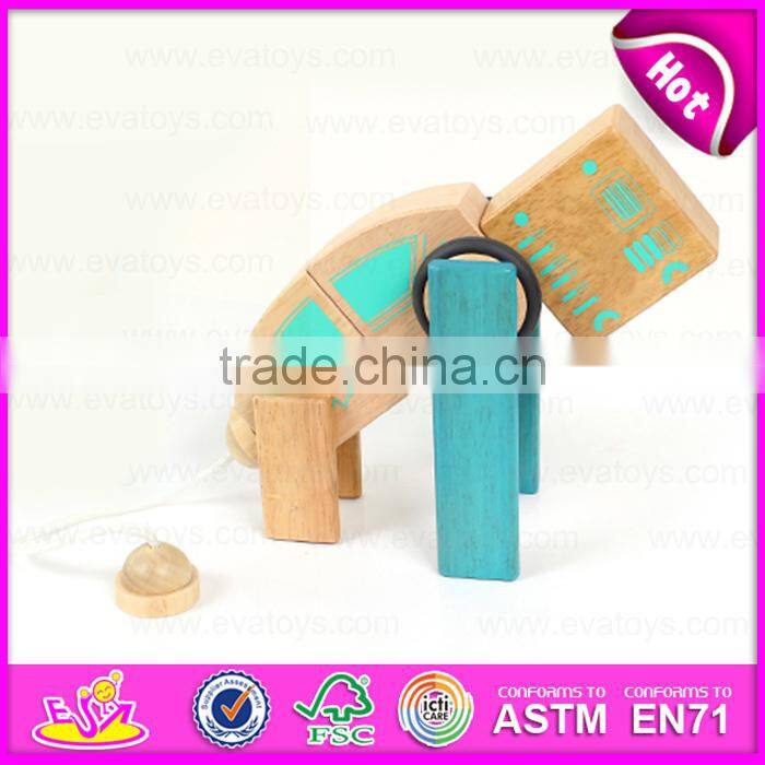 3D Construction set small flexible magic wooden robot,Educational Toy Wooden Robot Kit for children W03B046