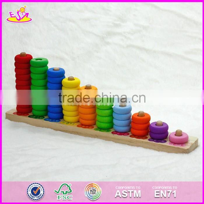 2017 New design preschool stacking blocks wooden baby toys W13D125