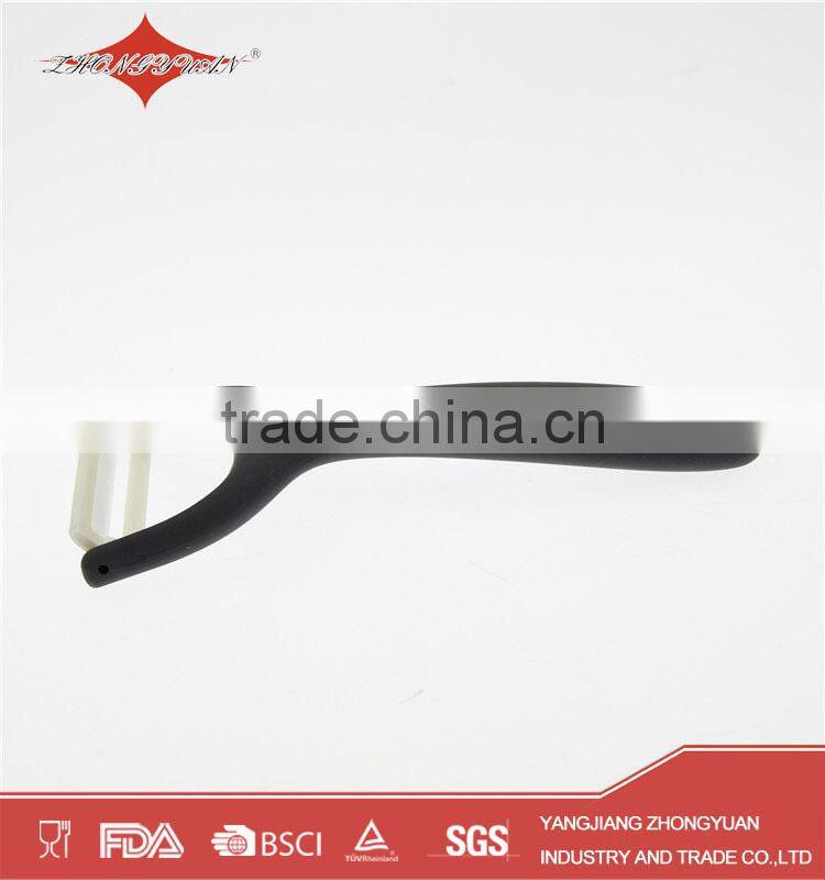 multi-function ceramic blade potato vegetable peeler with rubber handle