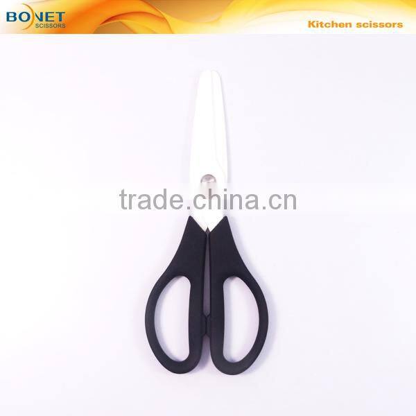 S53102CP 7-7/8" black handle kitchen professional ceramic scissors