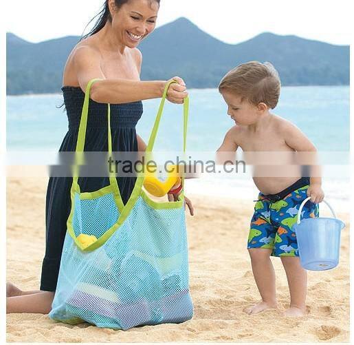 Children Shells Pouch Beach Hangbag Foldable Tote Beach Mesh Bag