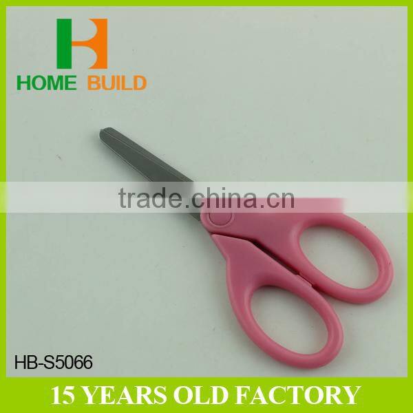 Factory price HB-S5066 Safety rubber handle blunt tip scissors
