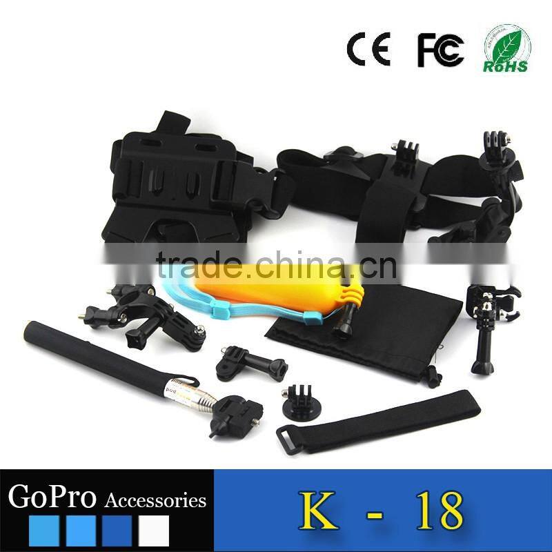 2016 hot selling cheap products kit used for gopros heros 4 accessories kit mount camera case