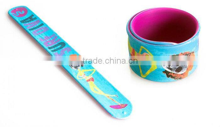 make silicone rubber slap band wide slap bracelet
