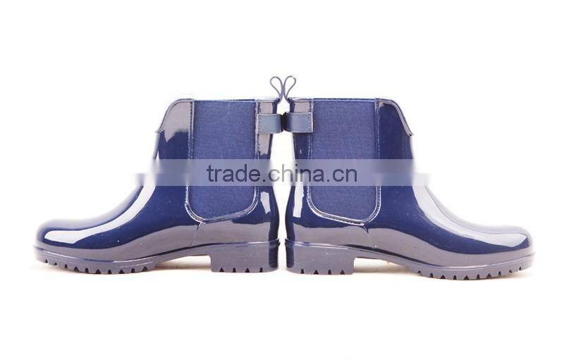 shining blue chelsea pvc rain boots