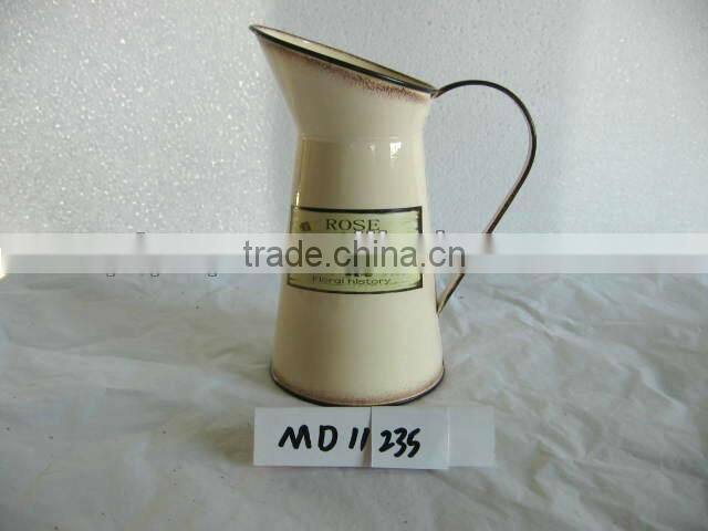 Green Galvanized Metal Bucket With Handles