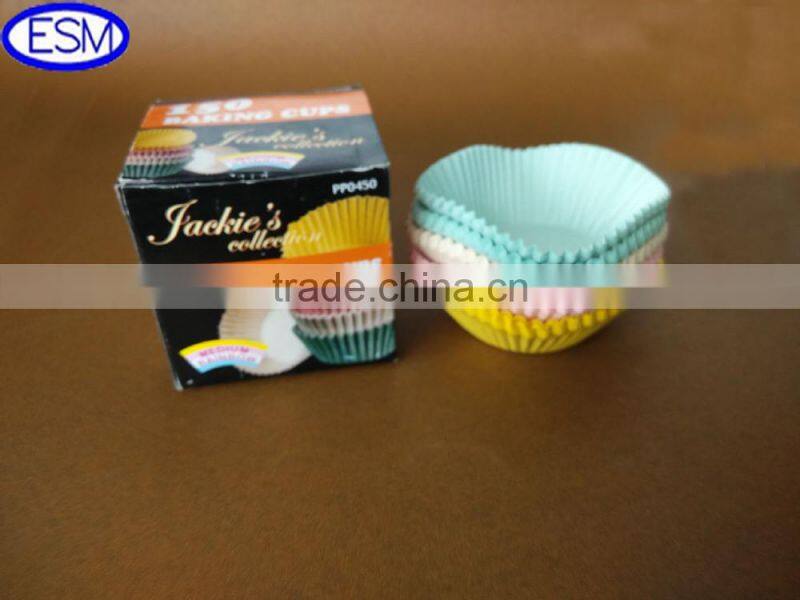 Colorful Round Shape cupcake square paper baking cups