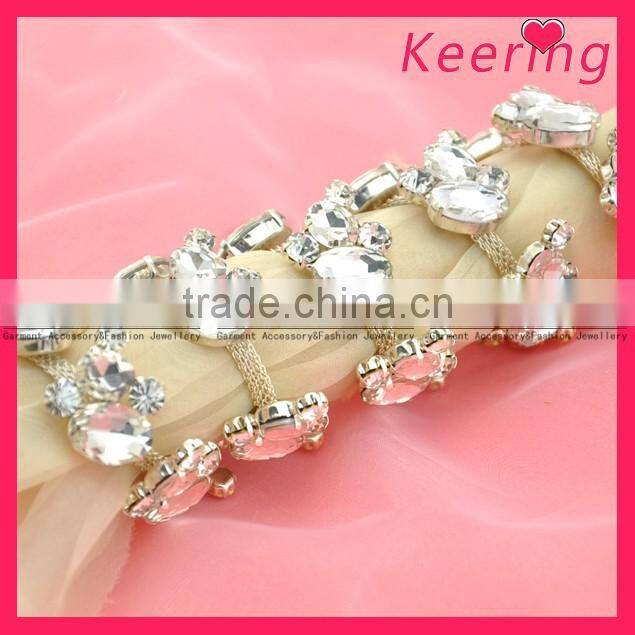 Bridal Crystal Rhinestone Cup Chain Clear Trim WRC-135