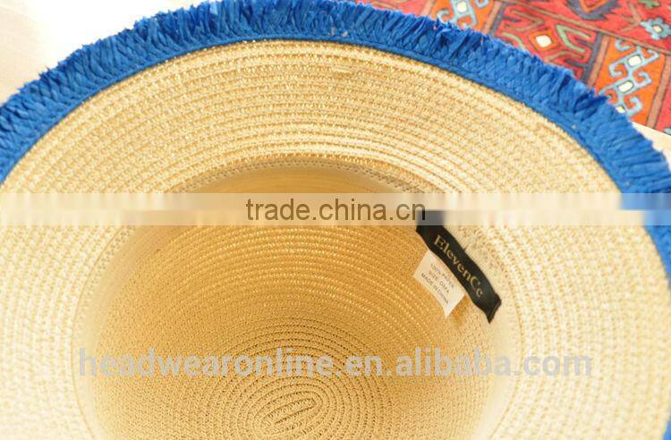Summer Fashion Lace Bowknot Sun Protection Straw Hats China Factory