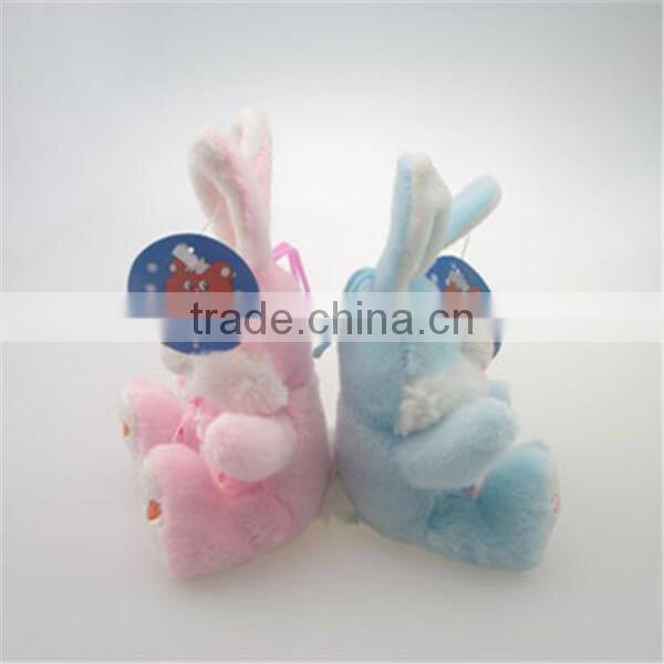 Cute Custom Soft Stuffed Little Bunny Plush Toy Keychain