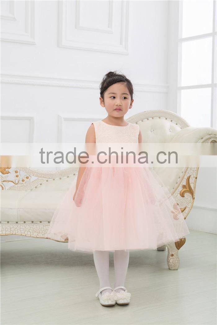 Factory Direct Sales Children Latest Party Wear American Fashion Sleeveless Heirloom Dress