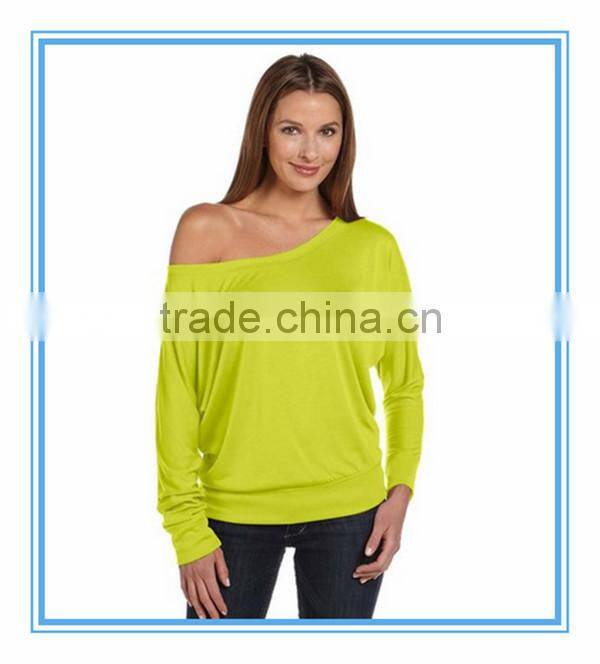 2014 Sexy Trendy Ladies' Flowy off the shoulder t-shirt wholesale