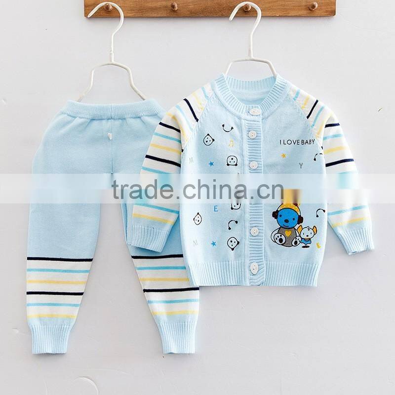 Top quality 0-24 months Anti-Static 100% cotton newborn baby boy clothing sets