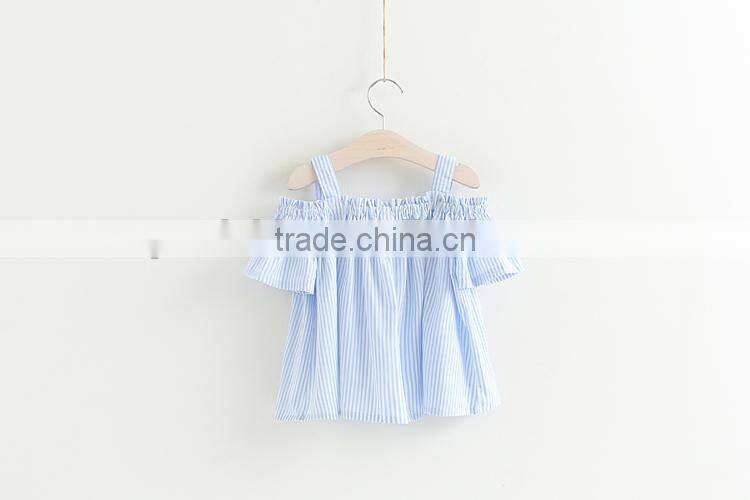 Girls striped shirt parental clothing 2017 summer new children's clothing baby leopard shirt mothers shirt