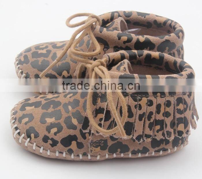 Wholesale warm fancy comfortable leopard baby boots