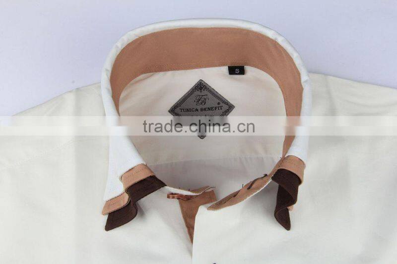 high bandcollar button down men shirt dress shirt causal shirt
