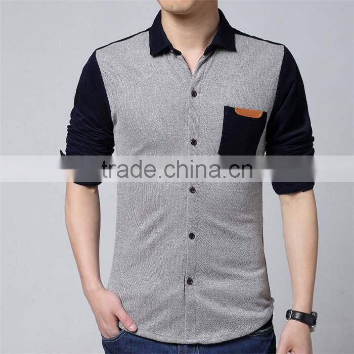 2017 New arrival stylish men corduroy slim fit casual Shirt
