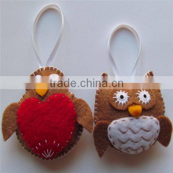 Handmade Felt Christmas Tree Decoration Owl