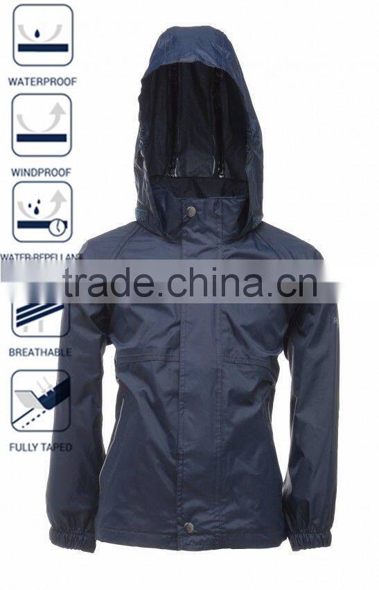 2016 Waterproof Hooded Windbreaker Jacket for kids