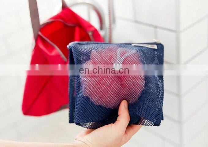 Fancy travel mesh folding organizer toiletry bags for sale