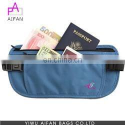 Skin Color Nylon Travel Zipper Hidden Passport Rfid Lady Money Belt