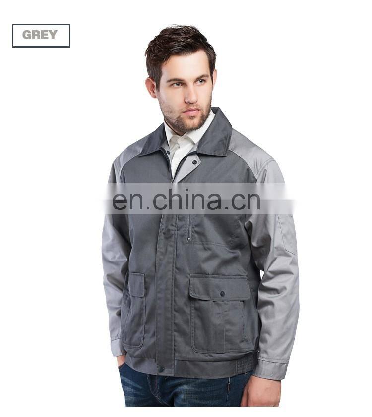 Customized Spring/Autumn Cotton Lapel Work Clothing Labor Uniform with Full Sleeve for Man