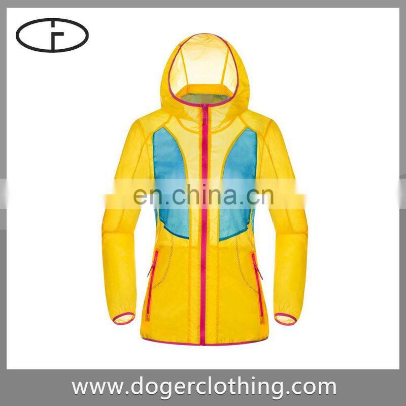 Cheapest price color long sleeve hooded women long jacket