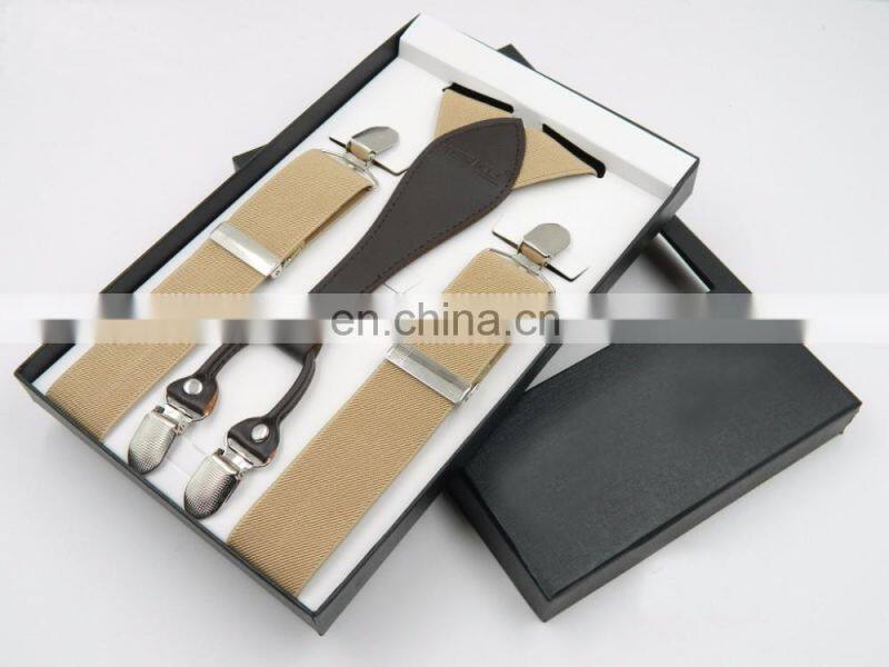 High quality elastic suspender with metal clips