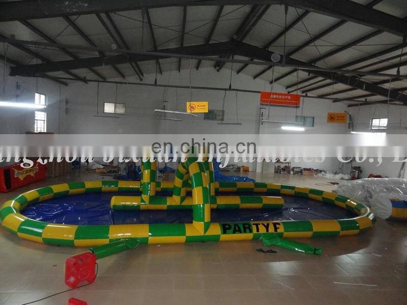 zorb ball air track/inflatable air tumble track/car racing inflatable air track for sale