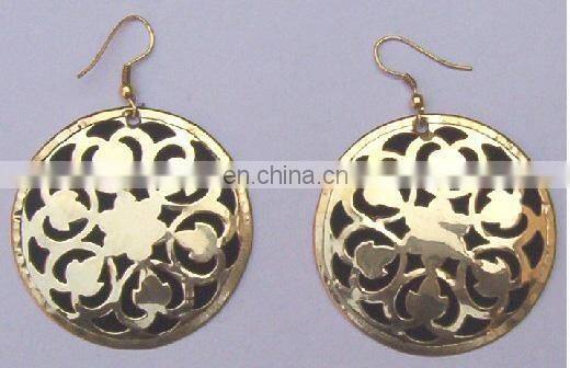 Brass earring,Alloy earring,Round brass earring
