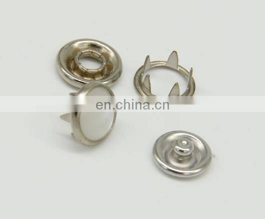 Fashion brass cap prong ring snap button, stainless steel snappet-prong button five prong snap button