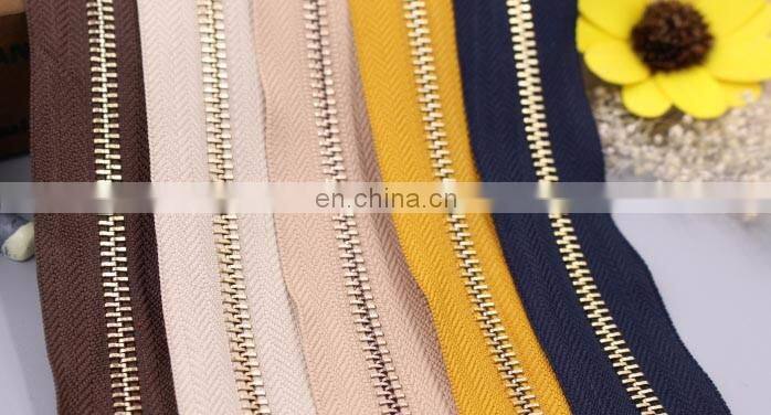 high quality polyester tape metal zipper for jacket