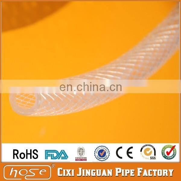 Hot Sale Eco-Friendly Three Layer Beverage Use FDA Food Grade Braided 1/2" Clear PVC Soft Drinking Water Hose Vinyl Tubing Pipe