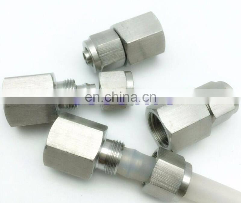 Quick coupler 1/4'' female thread,O.D 6mm PU tube fast twist hose stainless steel 304 straight connectors fitting