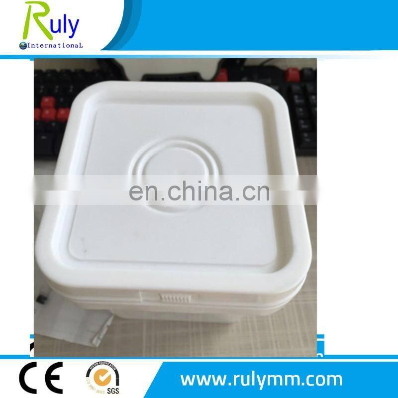 2L/2.5L/4L white PP small plastic pails with lid, plastic bucket with handle, plastic container wholesale for liquids