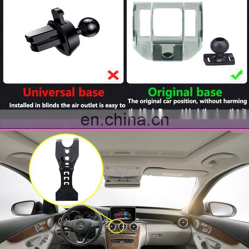 Car Mobile Phone Holder for Mercedes Benz C-Class W205 GPS Stand Bracket Rotatable Support C-Klasse C180 C200 C220 C250 C300 AMG