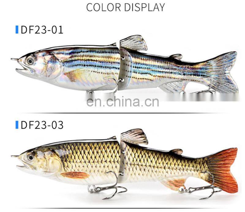 18cm 65.5g High Quality Salmon Shape Big Size 2 Sections multi jointed minnow bait