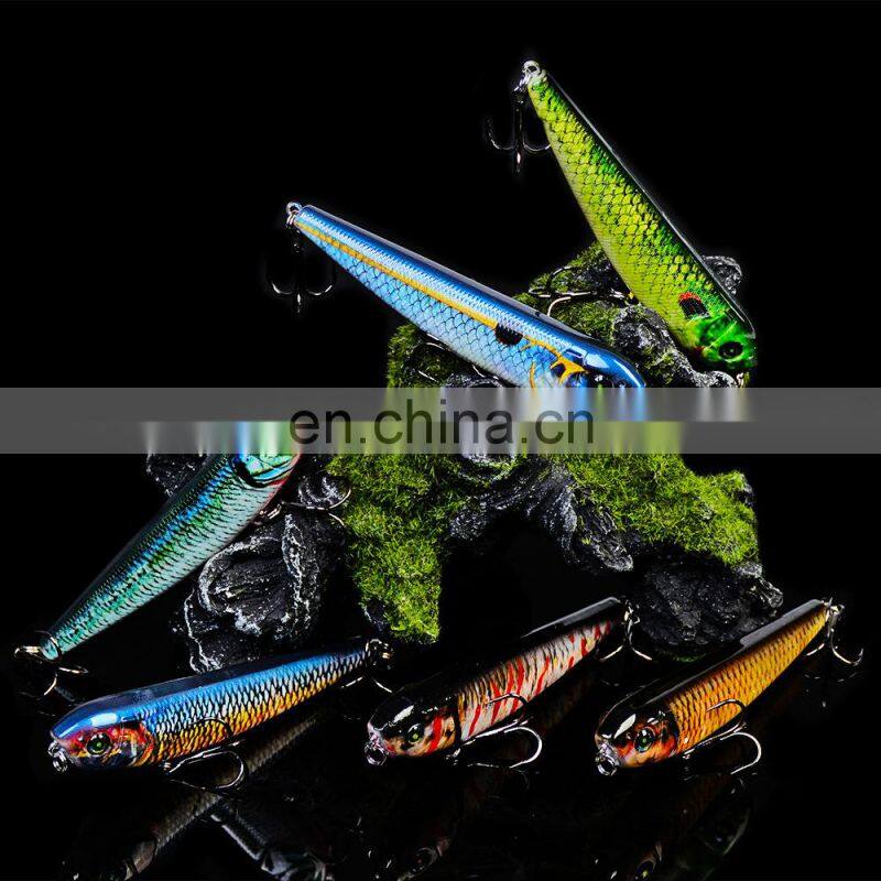 9CM Fishing Tackle Shop Pencil Luya Bait 8.5G Fake Bait 6# Black Nickel Hook