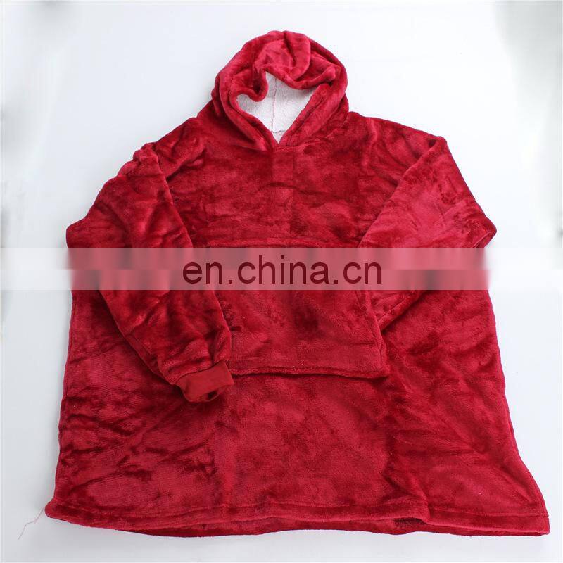 Factory Outlet 2021 Christmas Hooded Fashion Trend All-match Warm Outdoor Cool and Warm Lazy Hedging TV Blanket Couple Pajamas