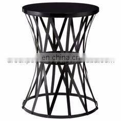 hamerred shiny polished metal stool