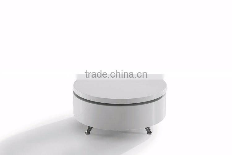 Flower Shape Multi Functional White Coffee Table For Comfort