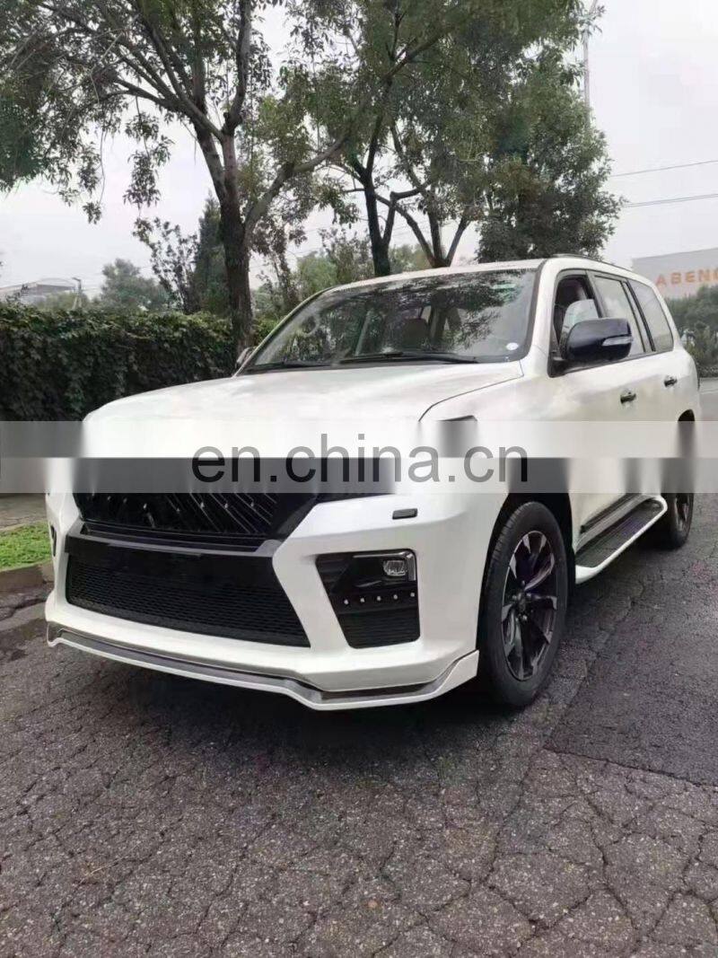 Runde PP Material For Toyota Land Cruiser Old Upgrade New Black Style Body Kit Front Rear Bumper Side Skirt Grille Headlight