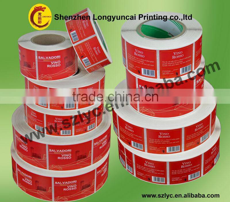 high quality wine bottle custom stickers