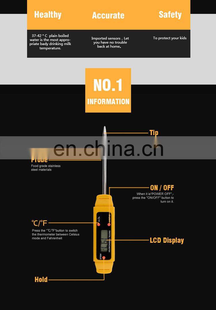 allosun ETP109B Food Portable Digital Pen Type Thermometer Electronic Temperature Meter With Stainless Probe