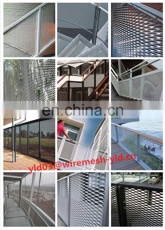 Durable modern Perfab Expanded Metal Stair Railings and Balcony Screen Fence for indoor and outdoor