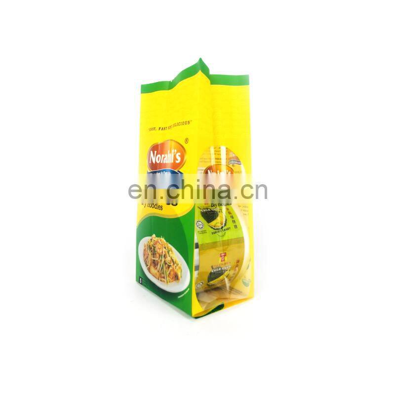 Custom Printed Food bag Dampproof Instant Noodle Bag Window Stand Bag