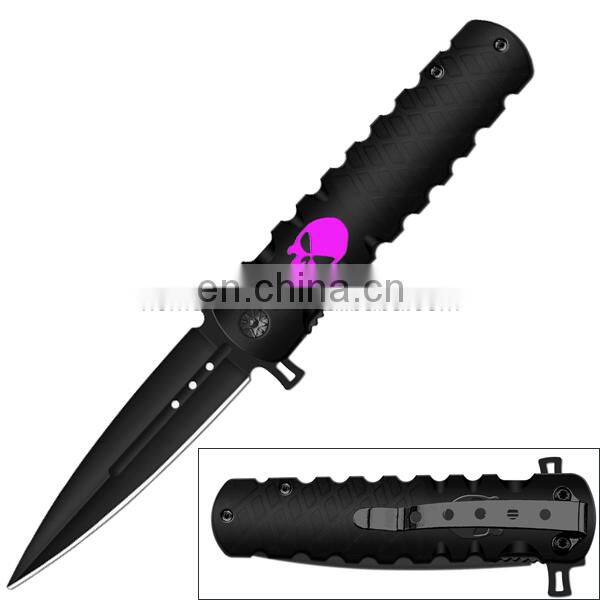 8.1 Inch aluminum handle stainless steel pocket folding outdoor survival knife