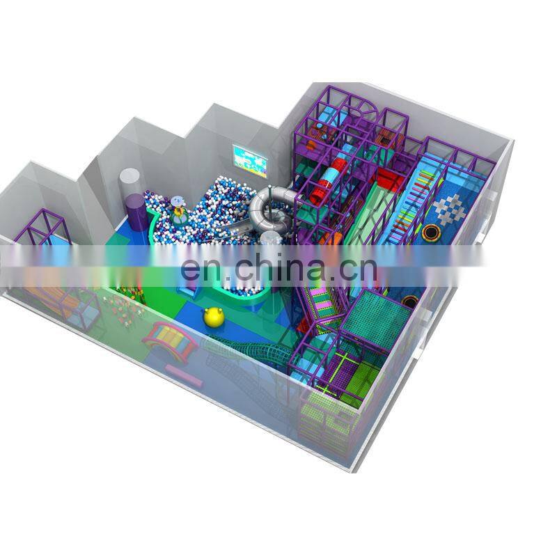 Stainless steel tube interior slide indoor playground equipment